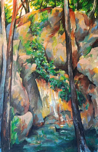 Felswand am Talacker de Florian Weiss, Pintura a la venta en Singulart