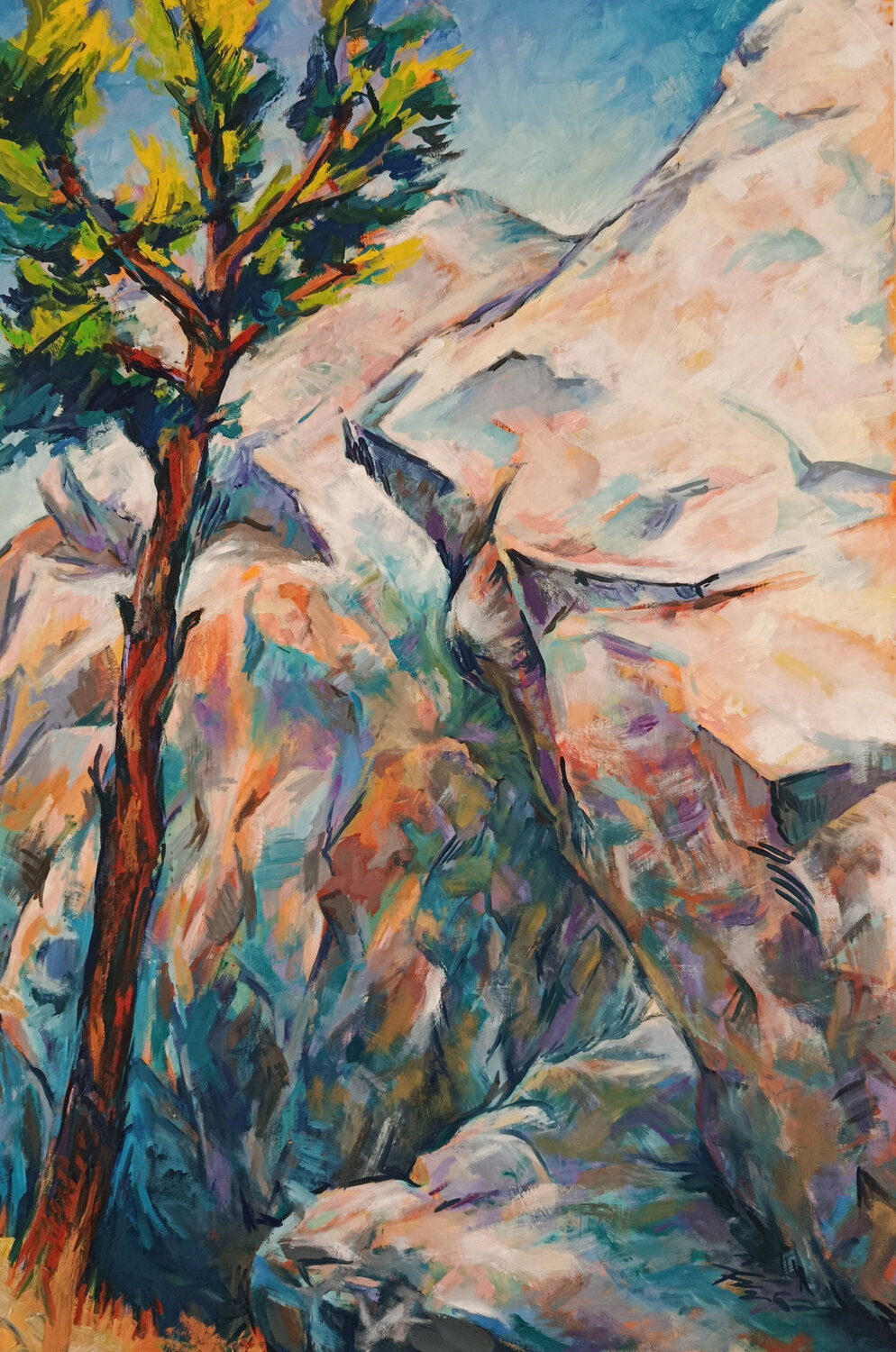 Der weiße Felsen Florian Weiss Original painting for sale