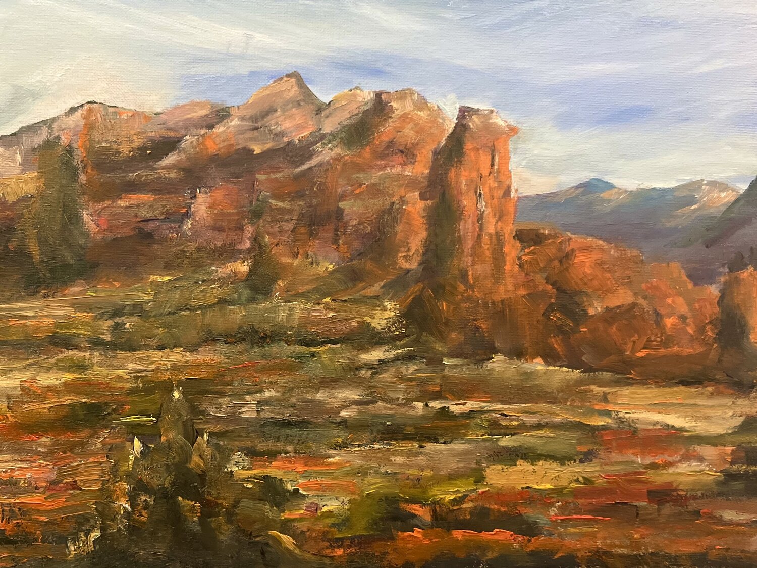 Coffee Pot Rock, Sedona Marilyn Froggatt Originalgemälde zu verkaufen
