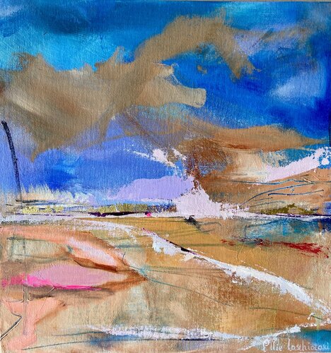 Dancing fields di Ellie Lasthiotaki, Pittura in vendita su Singulart