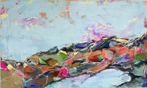 Charming reminiscence of scented fragments von Ellie Lasthiotaki, Malerei kaufen auf Singulart