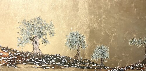 Fertile in barren land di Ellie Lasthiotaki, Pittura in vendita su Singulart