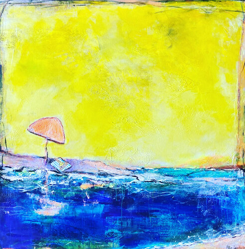 Sunlit Haven van Ellie Lasthiotaki, Schilderij te koop op Singulart
