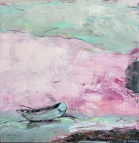 Afloat Dreamscape di Ellie Lasthiotaki, Pittura in vendita su Singulart