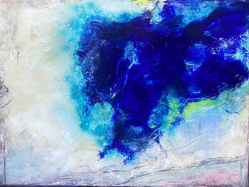 Whisper of the deep blues di Ellie Lasthiotaki, Pittura in vendita su Singulart