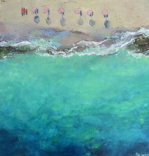 Whispers of Salt, Promises of the Sun van Ellie Lasthiotaki, Schilderij te koop op Singulart