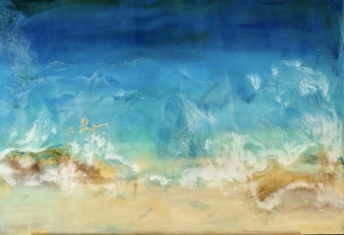 The beach van Ellie Lasthiotaki, Schilderij te koop op Singulart