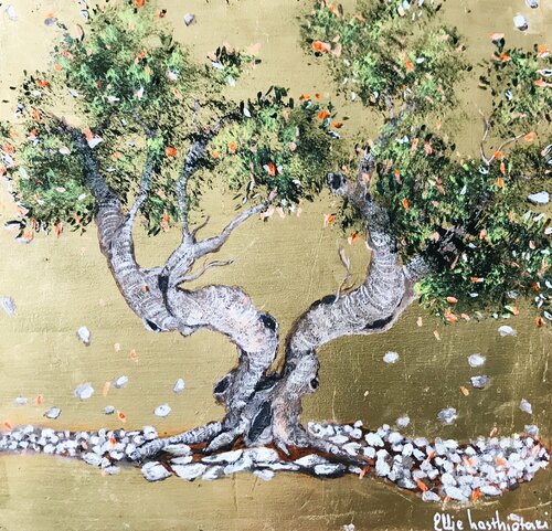 Liquid Gold 5 di Ellie Lasthiotaki, Pittura in vendita su Singulart