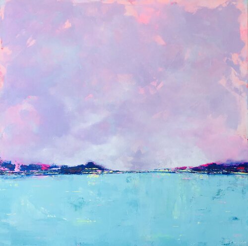 Sometimes the sky is pink di Ellie Lasthiotaki, Pittura in vendita su Singulart