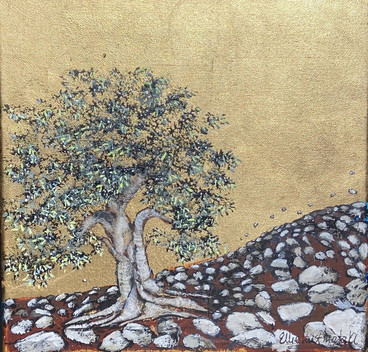 Fertile in barren land Ellie Lasthiotaki Originalgemälde zu verkaufen