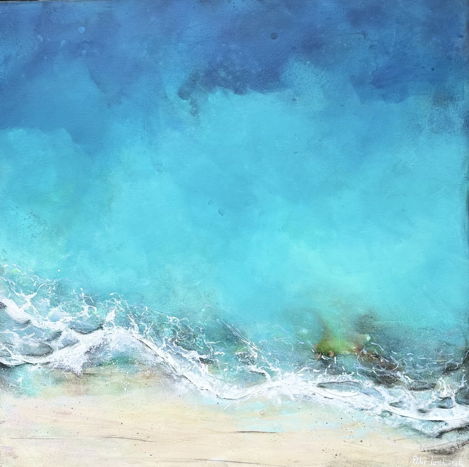 Whispering Ocean Ellie Lasthiotaki Originalgemälde zu verkaufen