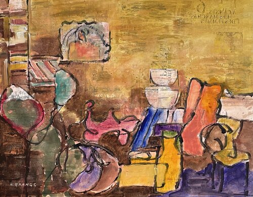 pèle mêle 2 par nathalie grange, Peinture en vente sur Singulart