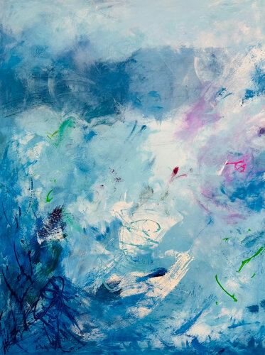 Pintura 1 -DÍPTICO AZULES von Paola Milán, Malerei kaufen auf Singulart