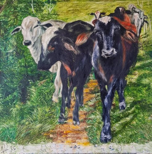 El camino detenido by Javier Parra, Painting for Sale on Singulart