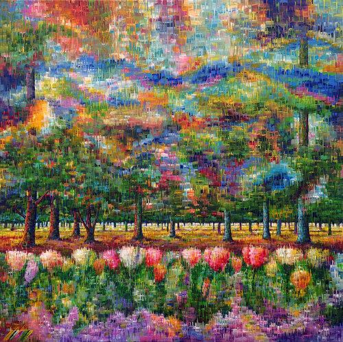 Crystal Dialogue #20 by LAVA Ghayas, Painting for Sale on Singulart