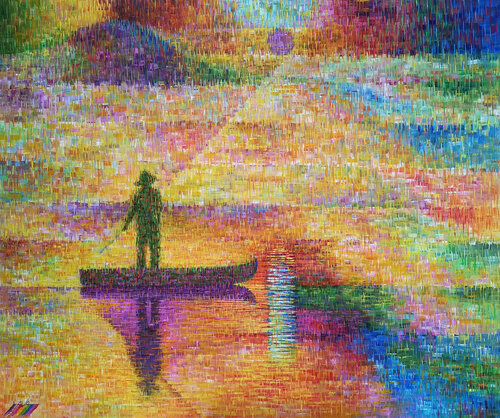 Violet Sun by LAVA Ghayas, Painting for Sale on Singulart