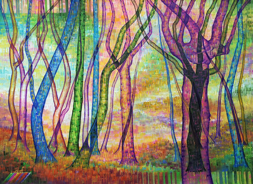 Crystal Dialogue #17 by LAVA Ghayas, Painting for Sale on Singulart