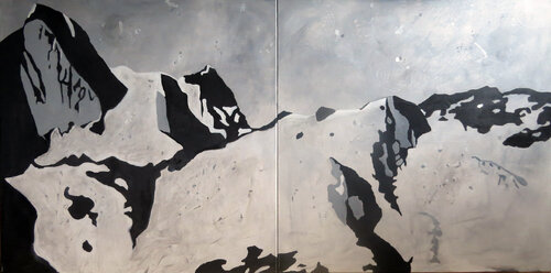 Diptychon Schweizer Alpen de Peter Loretan, Pintura a la venta en Singulart