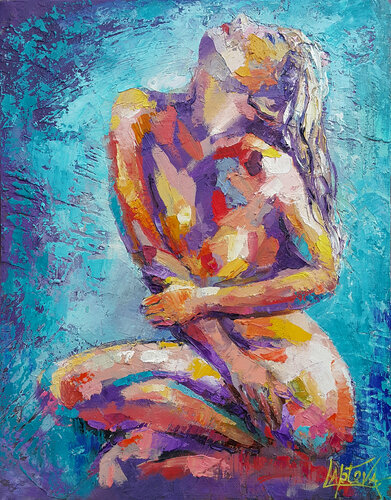 Painting Nude girl di Viktoria Lapteva, Pittura in vendita su Singulart