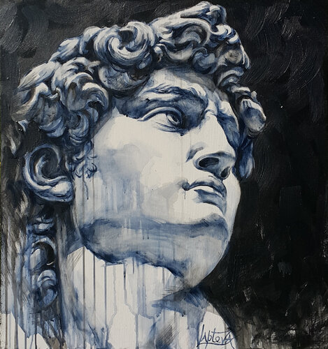 Painting David , Michelangelo von Viktoria Lapteva, Malerei kaufen auf Singulart