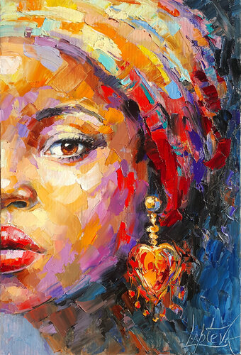 Secret of soulmate van Viktoria Lapteva, Schilderij te koop op Singulart