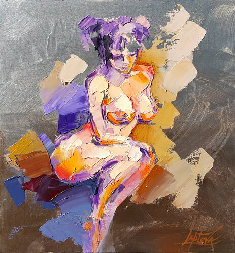 Morning light , nude girl van Viktoria Lapteva, Schilderij te koop op Singulart
