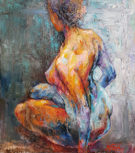 Between Light and Shadow di Viktoria Lapteva, Pittura in vendita su Singulart