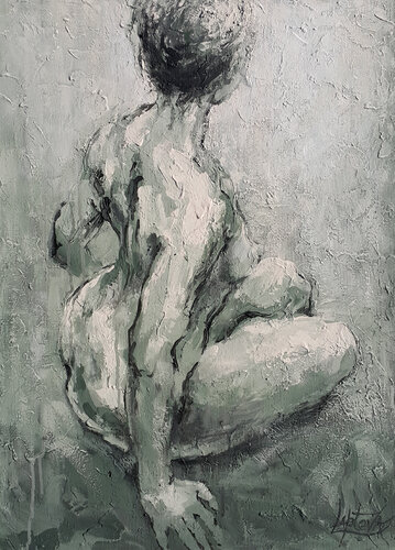 Listening to Silence van Viktoria Lapteva, Schilderij te koop op Singulart