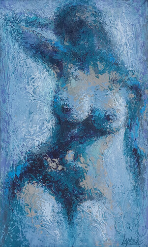 Azure Awakening di Viktoria Lapteva, Pittura in vendita su Singulart