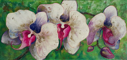 Orchid - flowers van Viktoria Lapteva, Schilderij te koop op Singulart