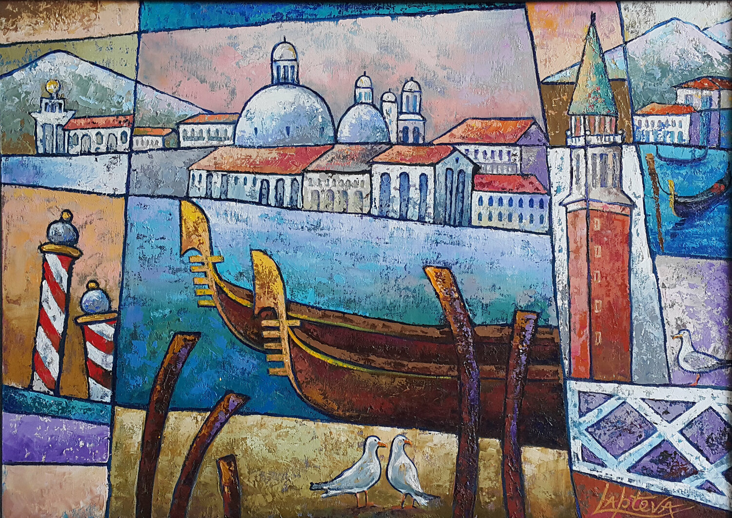 Painting Venice, Italian landscape Viktoria Lapteva Originalgemälde zu verkaufen