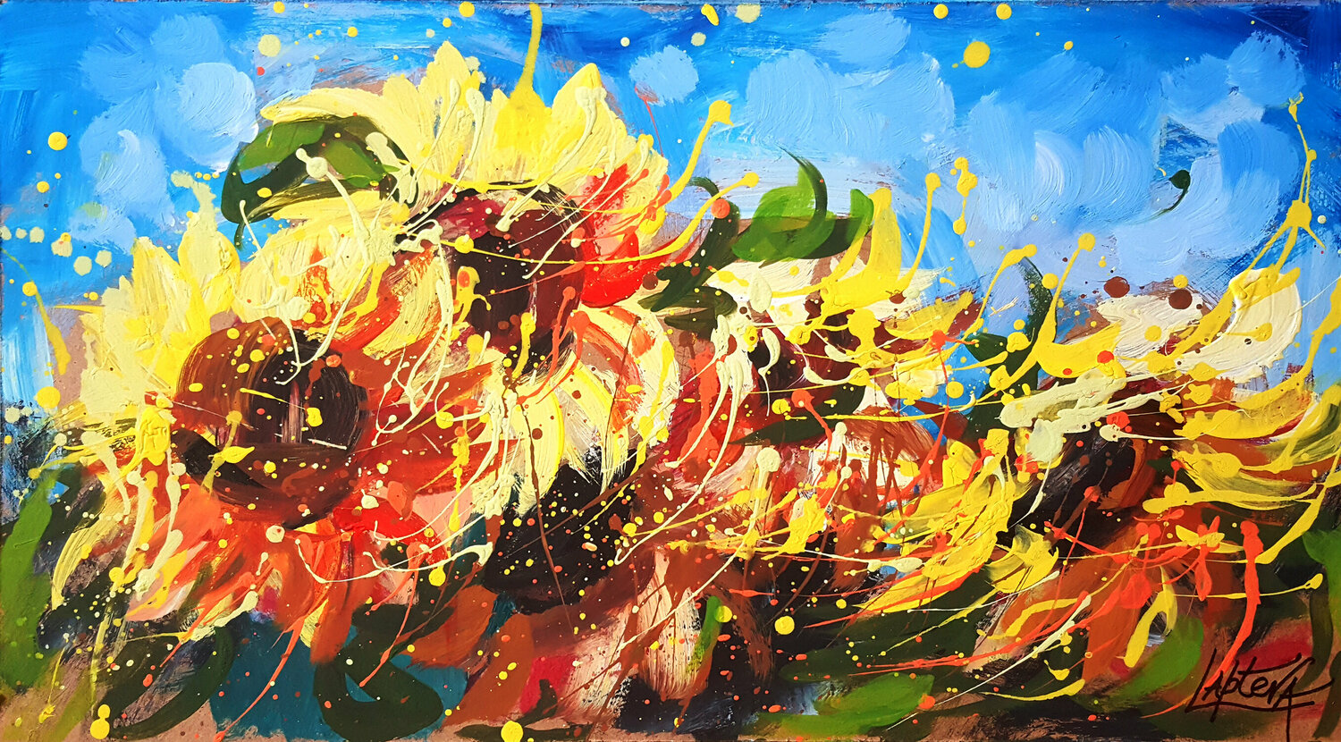 Painting Sunflowers Viktoria Lapteva