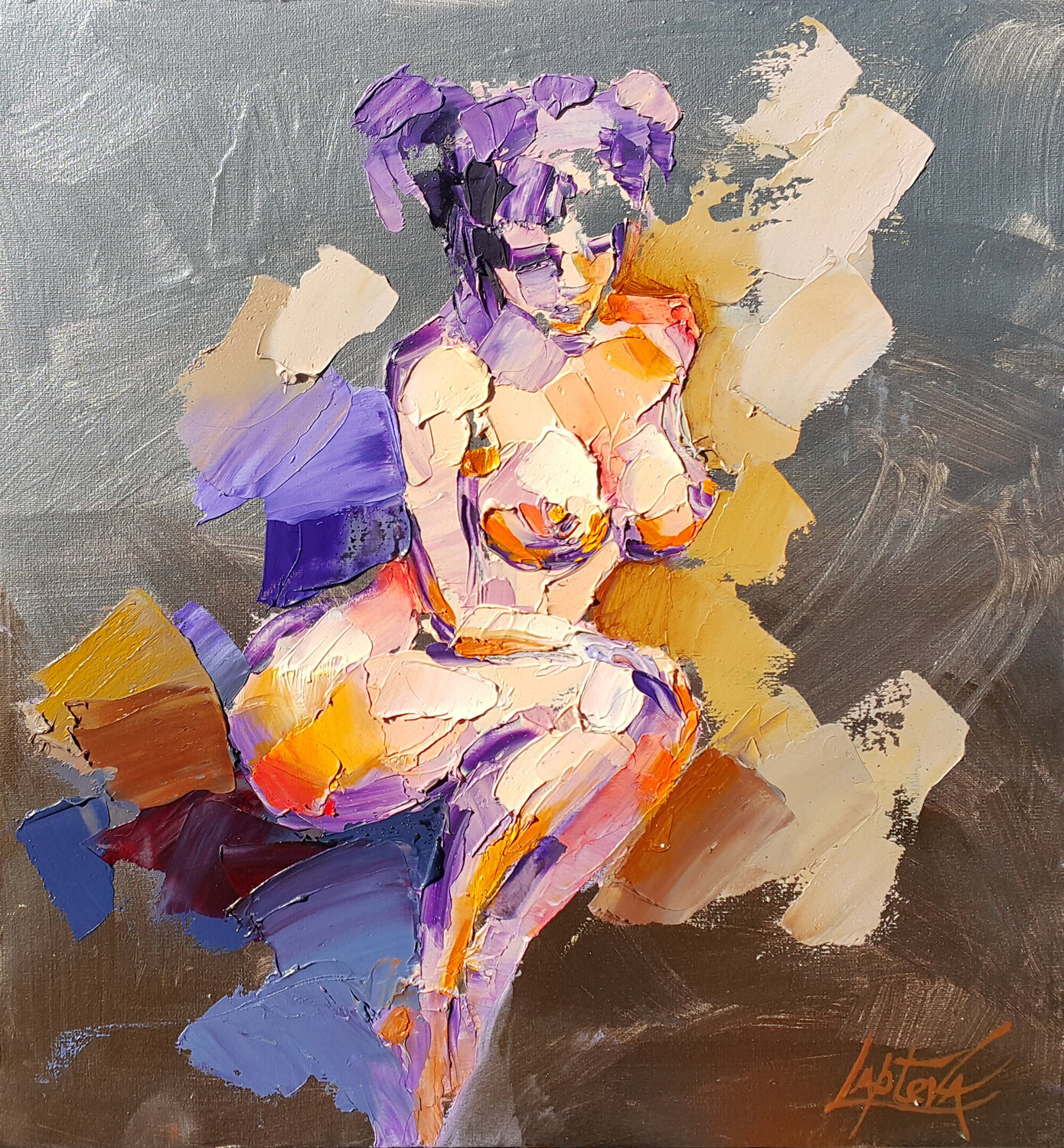 Morning light , nude girl Viktoria Lapteva Originalgemälde zu verkaufen