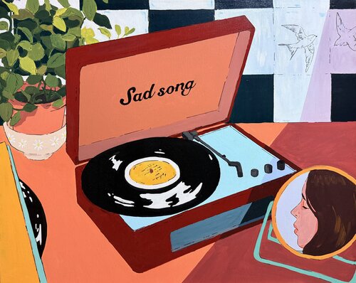Sad song van Carolina Veciana, Schilderij te koop op Singulart