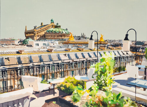 Les toits de Paris van baudouin de Lambilly, Schilderij te koop op Singulart