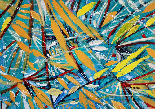 Tropical Harmony van Francesca Tesoriere, Schilderij te koop op Singulart