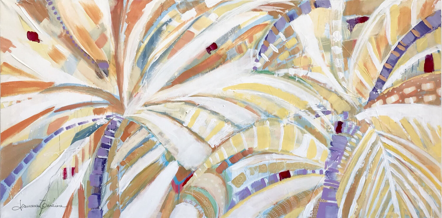 Palms, over golden beach sand Francesca Tesoriere