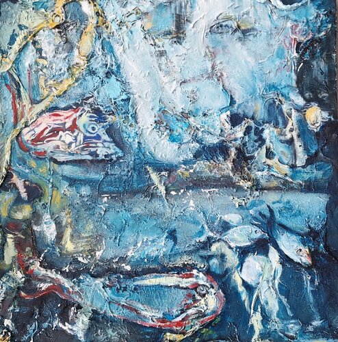 La vie sous-marine van Davide Susca Susca, Schilderij te koop op Singulart