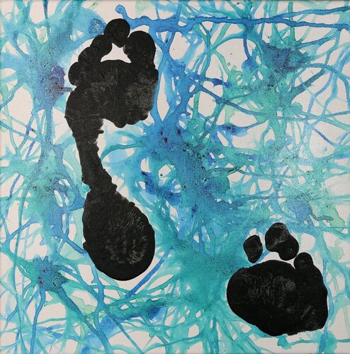"Your foot print carries a weight" Foot print series #13 by Pierre leichner, Painting for Sale on Singulart