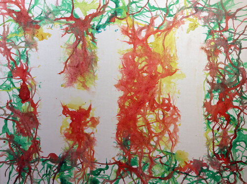 Worm Art Series #29 First Contact #2 by Pierre leichner, 회화 for Sale on Singulart