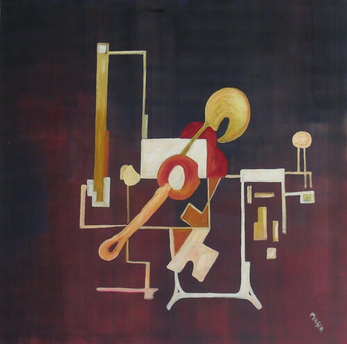 Electronic noir van Gerhard Miksch, Schilderij te koop op Singulart