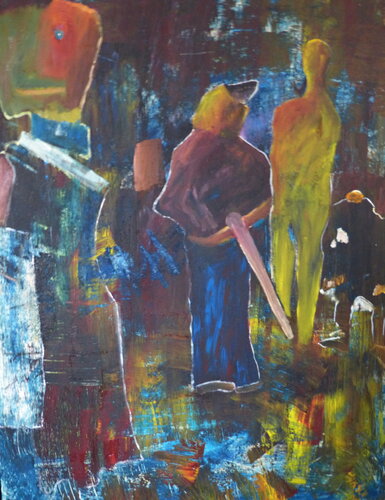 Time warriors van Gerhard Miksch, Schilderij te koop op Singulart