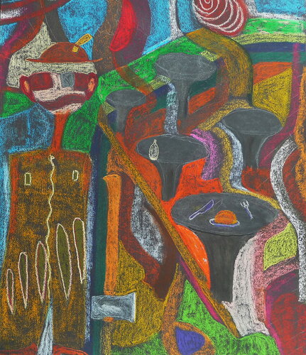 Zu Tisch; es ist angerichtet di Gerhard Miksch, Pittura in vendita su Singulart