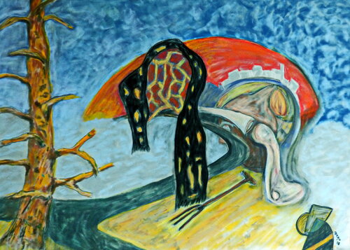 Bis ans Ende der Welt van Gerhard Miksch, Schilderij te koop op Singulart