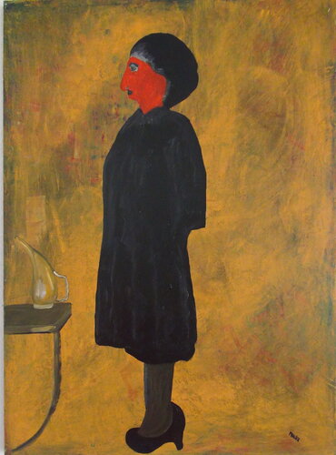 Die Frau mit dem roten Gesicht van Gerhard Miksch, Schilderij te koop op Singulart