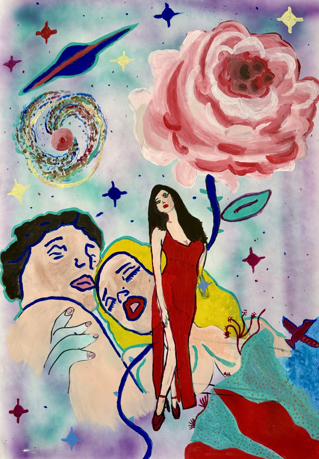 Once upon a time... In the stars Laure Vincente Œuvre sur papier à vendre
