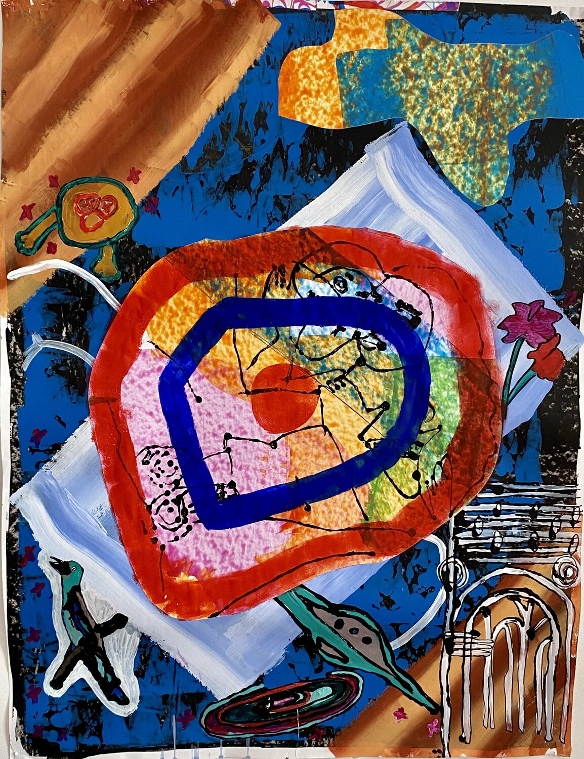 "Dans le Mille" Laure Vincente Original painting for sale