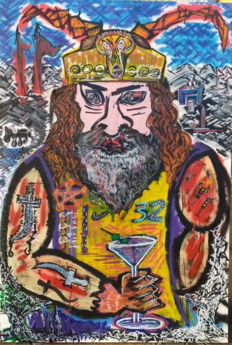 "Giorgio magic Skanderbeg" by Mimmo Ferrari, 회화 for Sale on Singulart