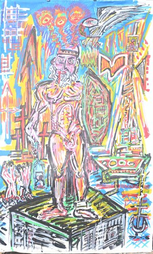 "uno stronzo di Riace" by Mimmo Ferrari, 회화 for Sale on Singulart