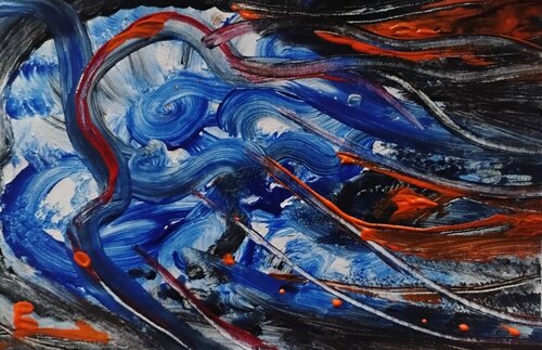 Octopus free. van José Ernesto Buajasan Gomez, Schilderij te koop op Singulart